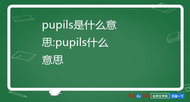 pupil是什么意思图片