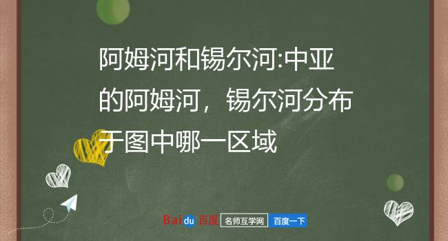 阿姆河和锡尔河:中亚的阿姆河,锡尔河分布于图中哪一区域